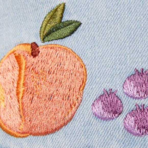 Fruit Salad Embroidered Shorts NWT - Picture 6 of 6